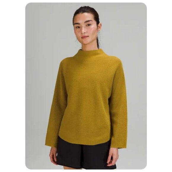 Lululemon Boxy Cotton-Blend Sweater in Auric Gold sz XL/XXL - Picture 1 of 9